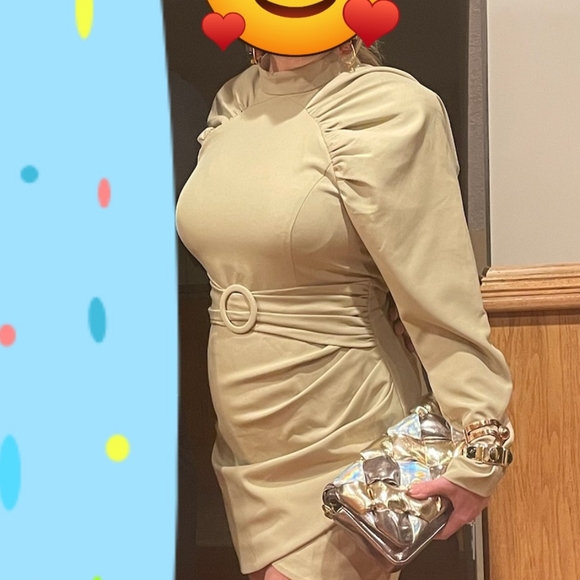 Lavish Alice Khaki Cocktail Dress - Picture 5 of 9